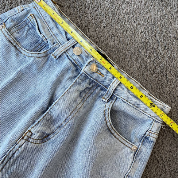 PrettyLittleThing light wash straight jeans, super high rise, size 4 - Picture 9 of 15